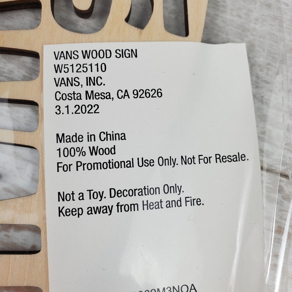 Vans Wood Sign - Picture 4 of 5